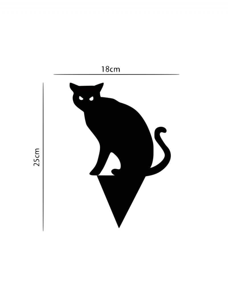 1 Kom Akrilne Kartice Za Umetanje U Ogradu Travnjaka U Obliku Crne Mačke Za Uređenje Vrta Na Otvorenom