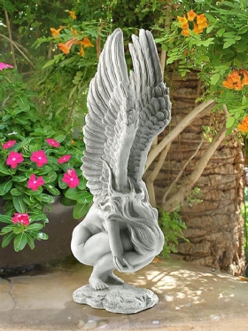 1 Pc Smola Vintage Hold Legs Anđeoski Memorijalni Kip Otkupljenja Rukotvorina Skulptura S Krilima Anđela Vanjska Vrtna Figurica Zanatski Ukrasi