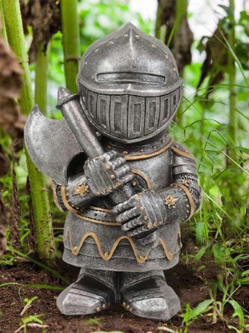 1 Pc Smola Vitez Gnomes Vrtni Ratni Kip Dekor Desktop Ornament Skulptura Vojnik Zbirka Minijaturnih Figura Kućni