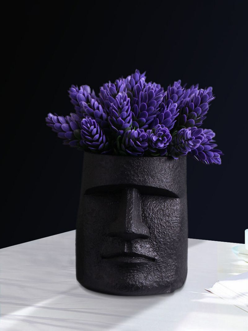 1pc Apstraktne Ljudske Glave Saksije Za Cvijeće Kreativna Skulptura Stolni Ukras Ornament Cvjetni Aranžman Figurice Artware
