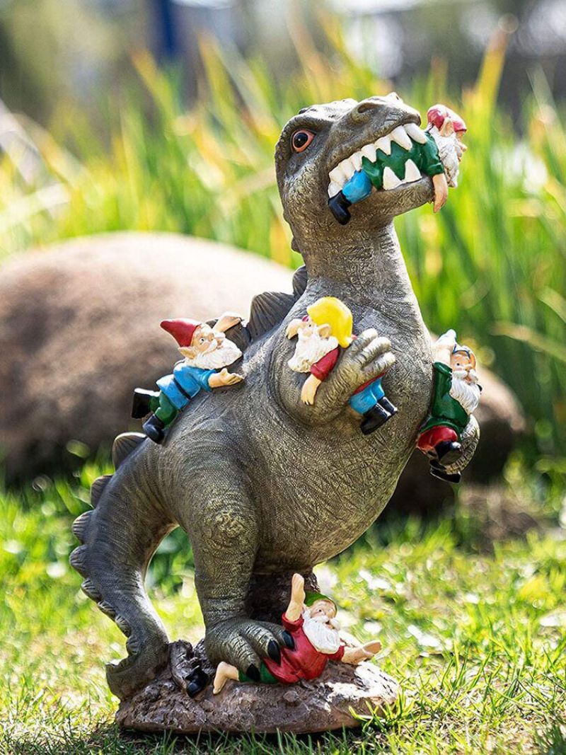 1pc Dinosaurus Koji Jede Patuljci Vrtna Umjetnost Vanjski Ukrasi Tyrannosaurus Dječje Igračke Kreator Životinje