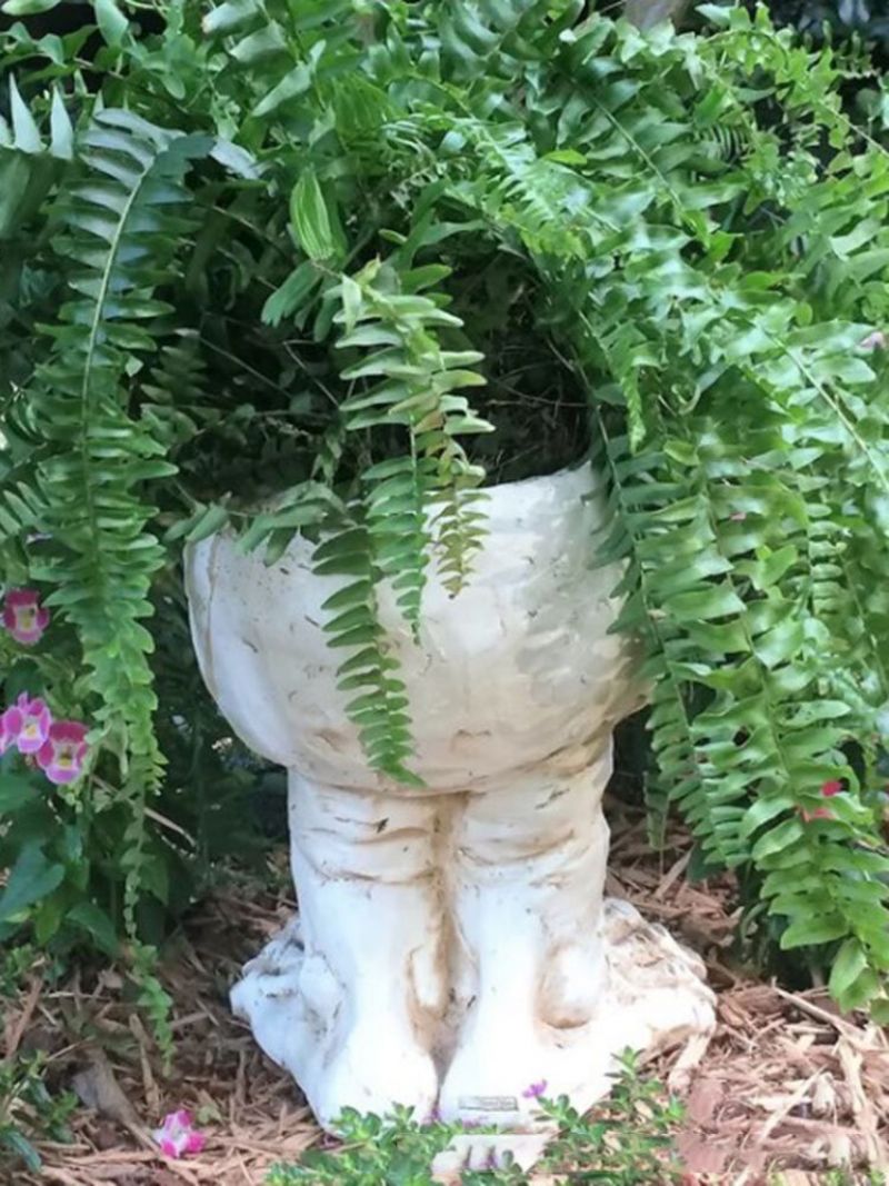 1pc Funny Expression Muggly's The Face Statua Sadilica Vrtna Skulptura Od Pređe Ukrasna Posuda Za Cvijeće