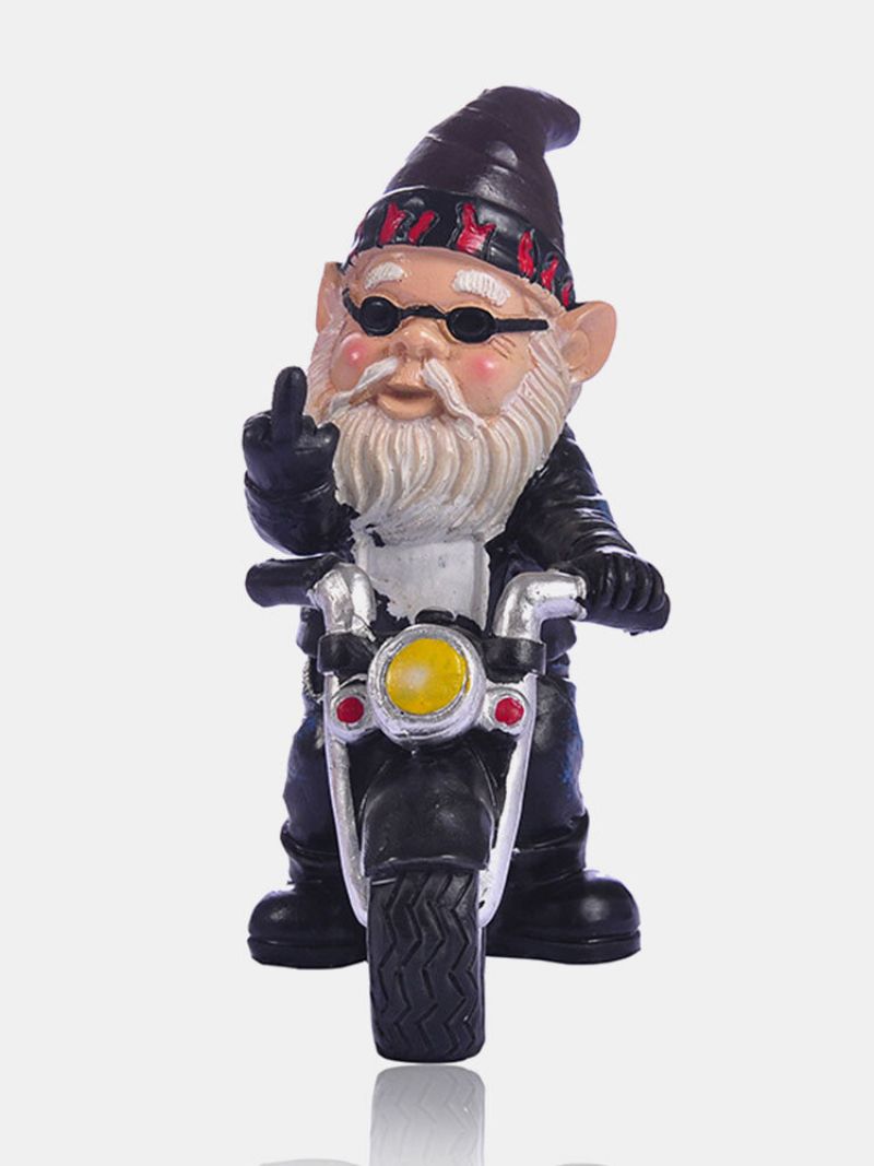 1pc Smola Naughty Gnome Patuljasti Vrtni Ukras Statua Motocikla Bijeli Starac Pribor Dekoracija Stola