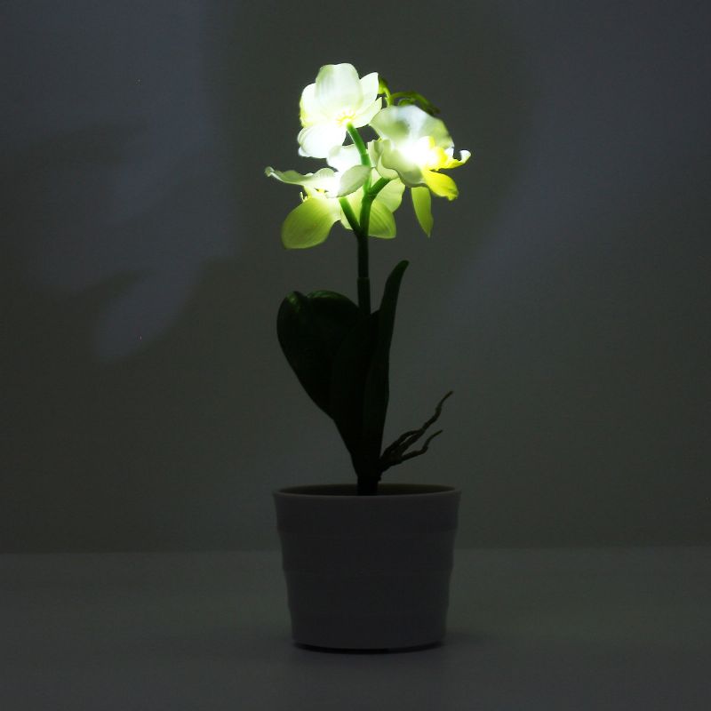 3led Solarni Kolac Za Cvijeće Phalaenopsis Vrtno Svjetlo Za Dvorište Vanjski Dekor Za Krajolik
