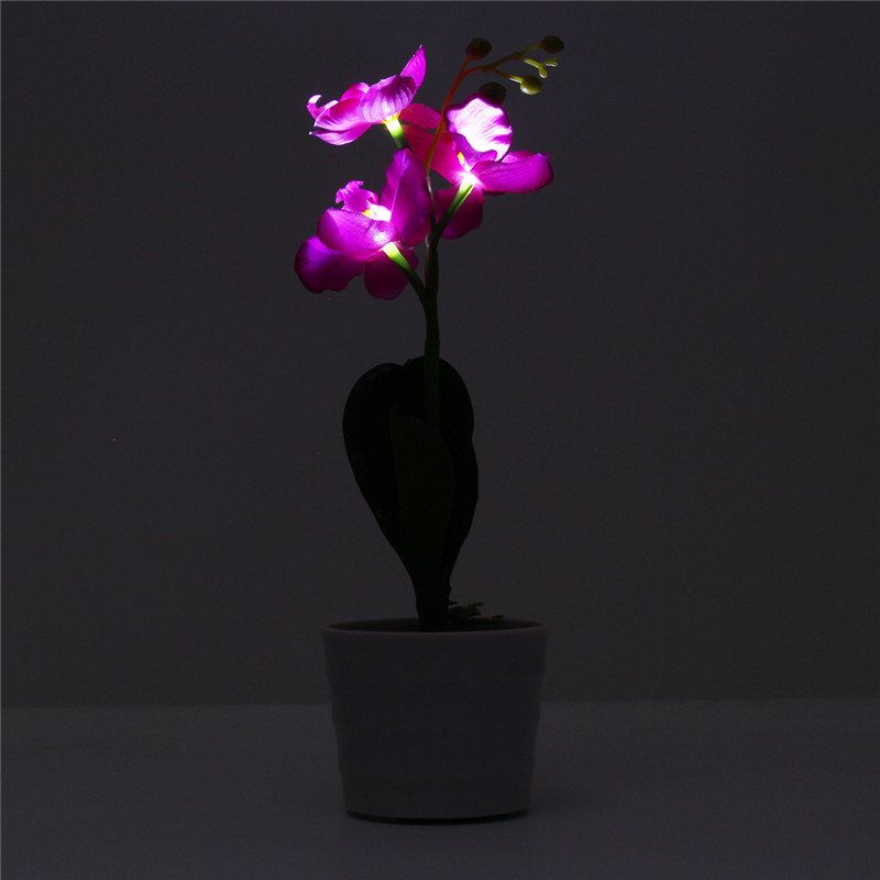 3led Solarni Kolac Za Cvijeće Phalaenopsis Vrtno Svjetlo Za Dvorište Vanjski Dekor Za Krajolik