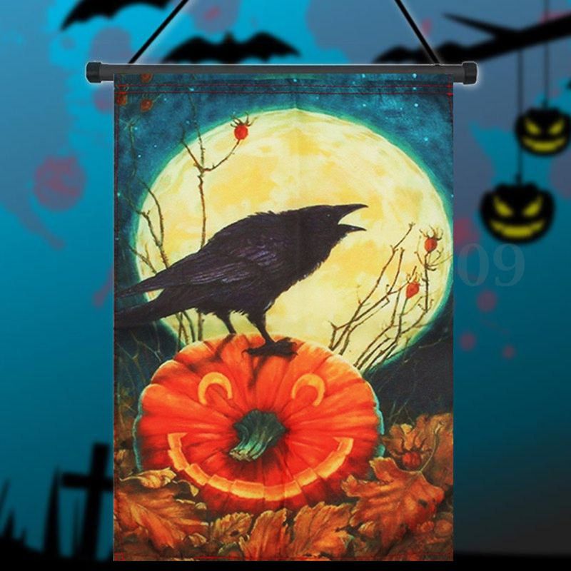 Cawwed Garden Zastava Noć Vještica Šišmiši Puni Mjesec Vrane