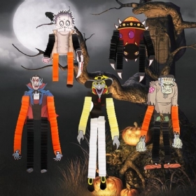 Rekviziti Za Dekoraciju Halloween Party Smiješni Viseći Kostur Vještice Papirnati Ukras S Resicama