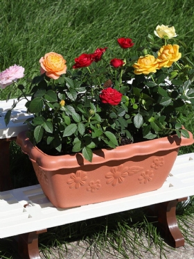 Reljefno Smolasta Posuda Za Cvijeće Vrtlarska Dekoracija Plastična Za Balkonska Sadnja Posude Za