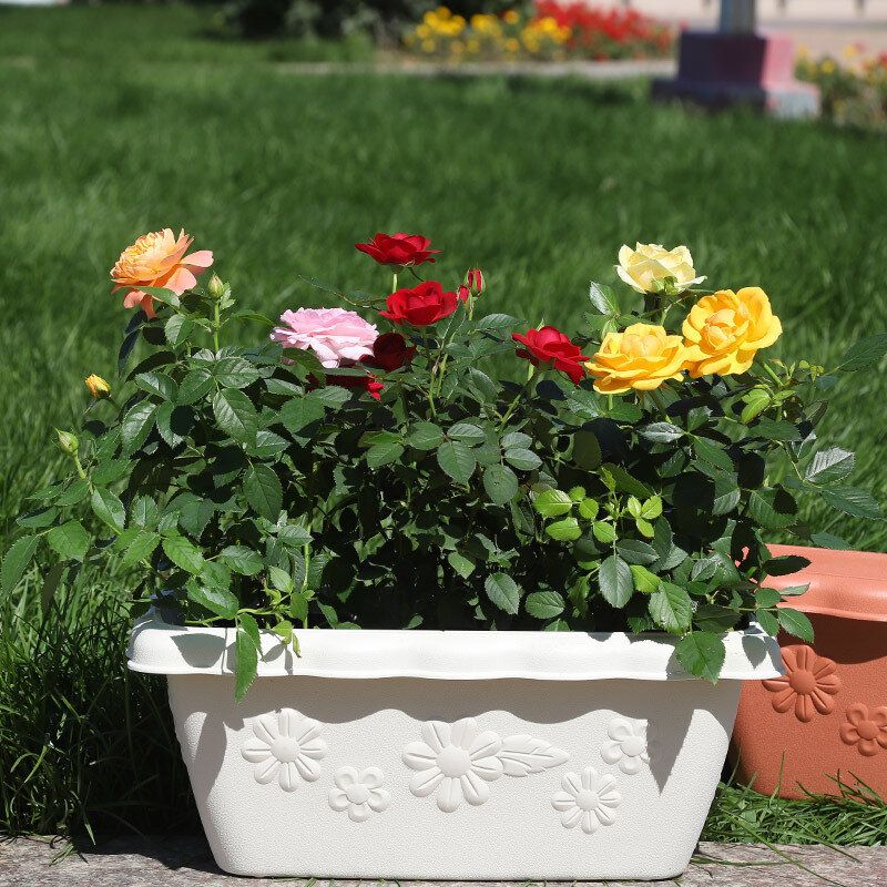 Reljefno Smolasta Posuda Za Cvijeće Vrtlarska Dekoracija Plastična Za Balkonska Sadnja Posude Za