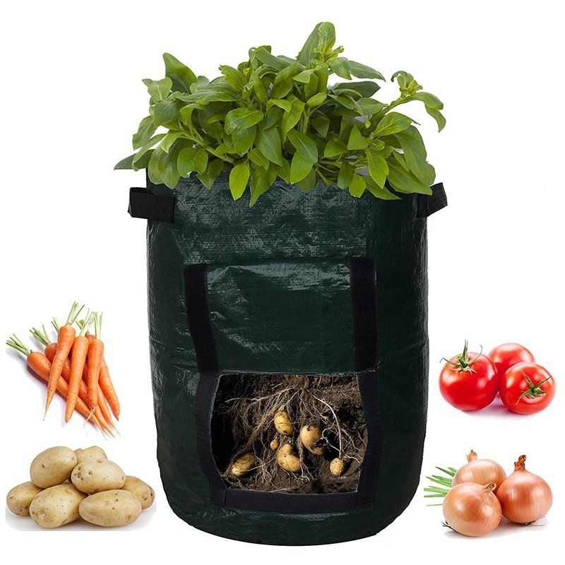 Tomatos Grow Bag Voće Povrće Sadilice Posude Prozračna Netkana Tkanina S Ručkama Na Trakama