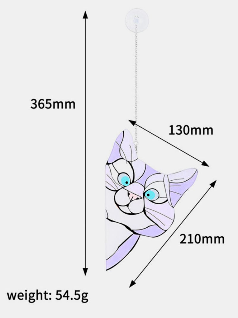 Viseći Dekor Sa Slatkim Životinjskim Uzorkom Otisak Mačke/pasa Ukras Za Prozor Hvatač Sunca Privjesak Za Vrtni Zidna Vrata