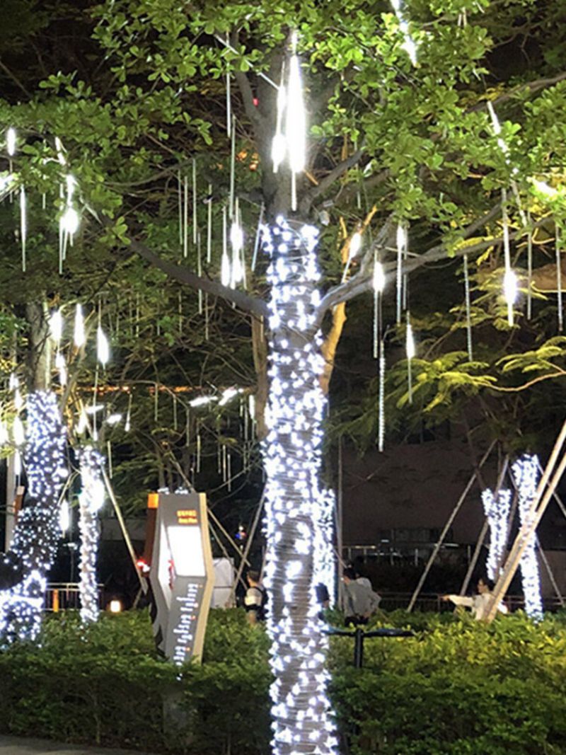 Vodootporne Vanjske Led Cijevi Za Meteorsku Kišu Fairy String Light Božićni Vrt Koristite Kućni Vrt