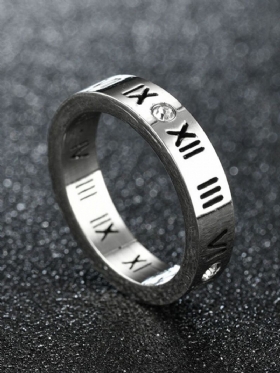1 Kom. Moderan Modni Prsten Za Par S Rimskim Brojevima Od Nehrđajućeg Čelika