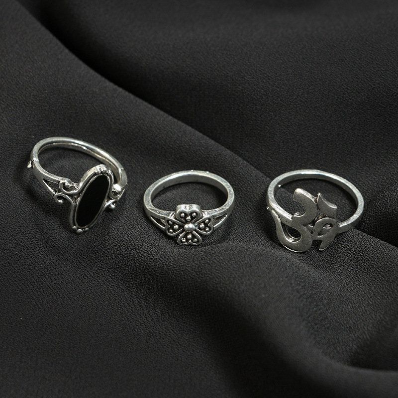 10 Kom. Boemskog Reprezentativnog Prstenja Vintage Žensko Prstenje Oko Zglobova S Krunom I Mjesečevim Cvijetom