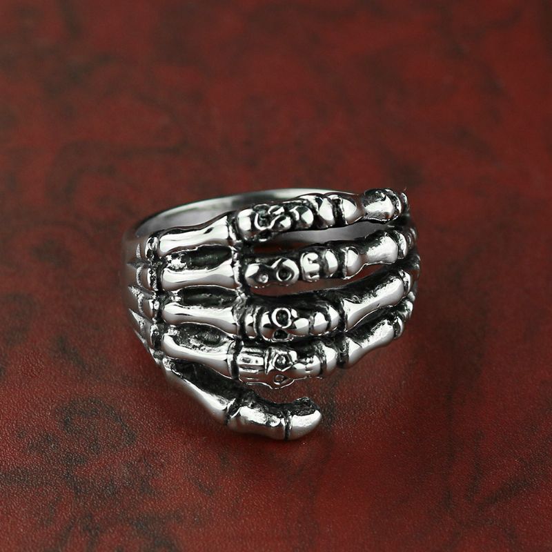Eksplozivni Europski I Američki Muški Prsten Od Nehrđajućeg Čelika Od S Lubanjom I Prstenom Za Ruku