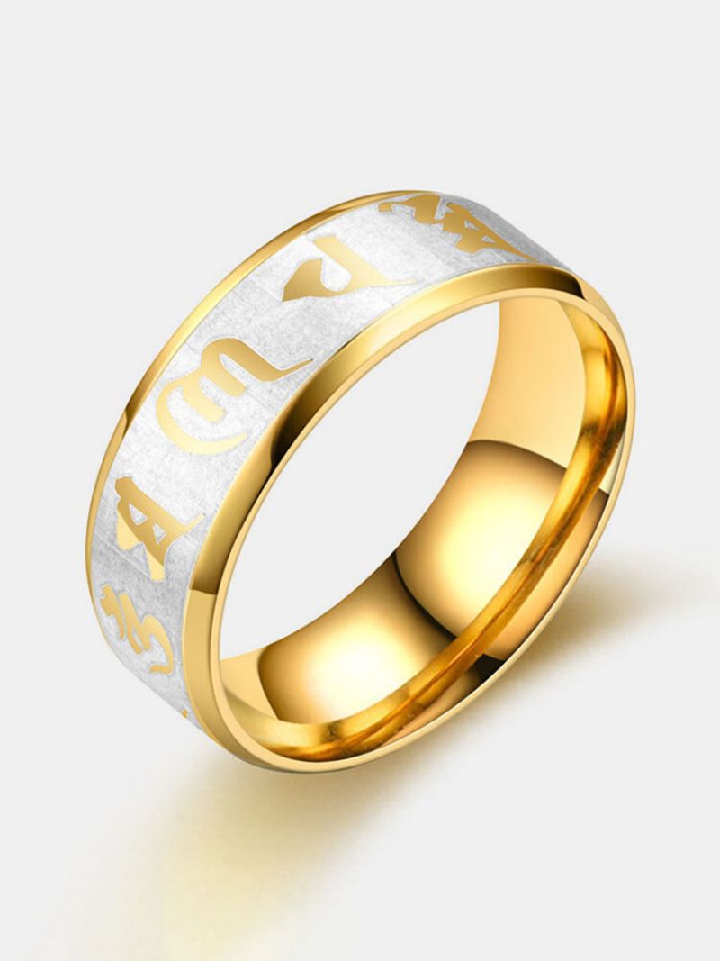 Jassy 1 Kom Višebojno Prstenje Od Nehrđajućeg Čelika Budizam Sa Šest Riječi (om Mani Padme Hum)