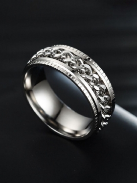 Jednostavan Rotirajući Modni Prsten Od Nehrđajućeg Čelika Od 1 Komada