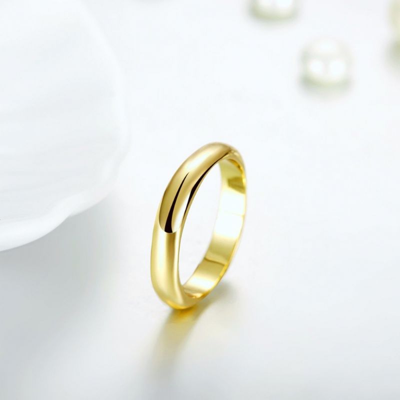 Jednostavan Ženski Prsten Luksuzni Zlatni Svijetli