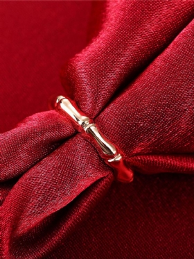 Jednostavan Ženski Prsten Od Ružičastog Zlata Od Bambusa