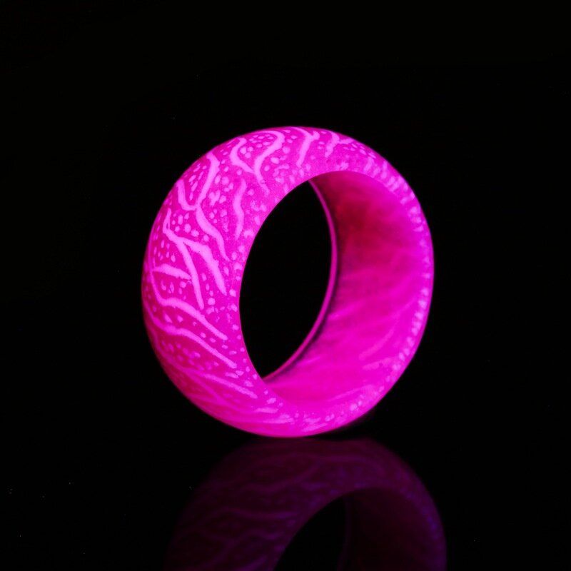 Modni Kreativni Svjetleći Napuknuti Prstenovi Prstenje Od Smole S Hladnim Uzorkom Muškarci Žene Parovi Geometrijsko Za Prste