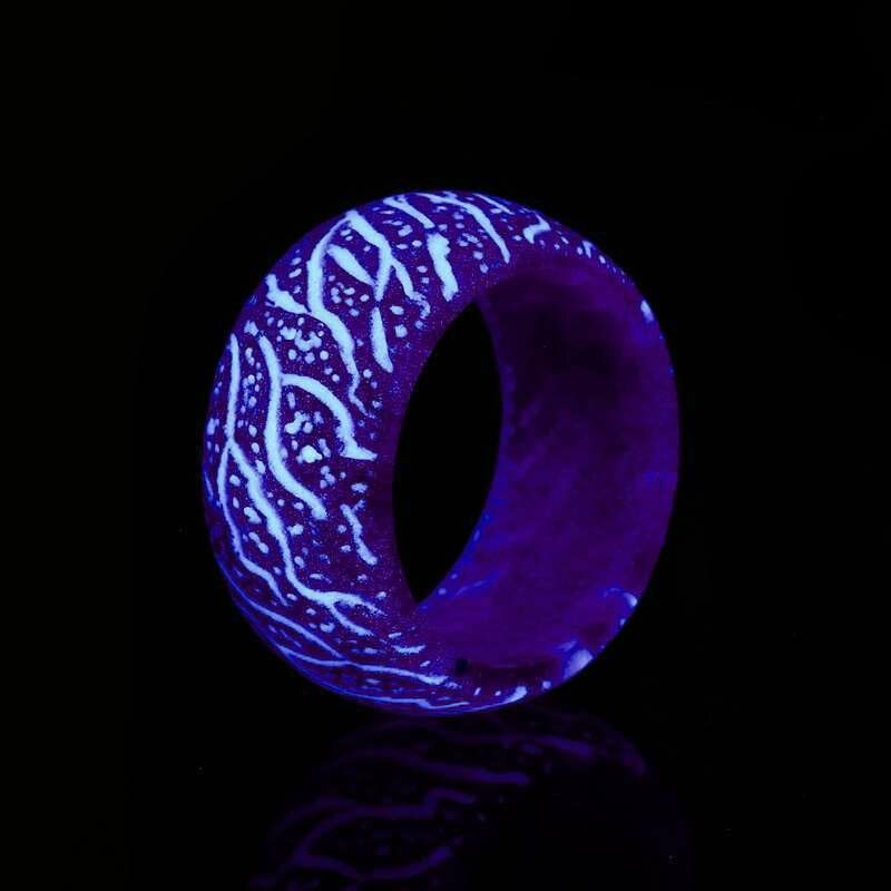 Modni Kreativni Svjetleći Napuknuti Prstenovi Prstenje Od Smole S Hladnim Uzorkom Muškarci Žene Parovi Geometrijsko Za Prste