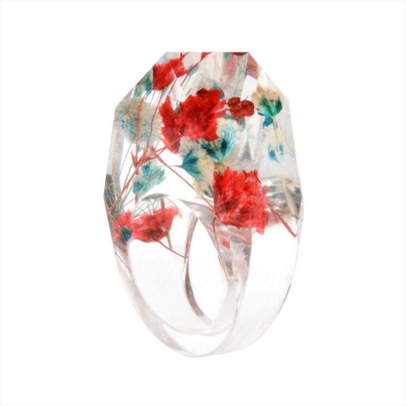 Modno Ručno Rađeno Prstenje Od Smole Tajnog Svijeta Šareno Suho Cvijeće Elegantno Dar Za Žene