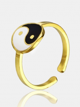 Podesivi Pečatni Prsten Od Titanijskog Čelika U Kineskom Stilu