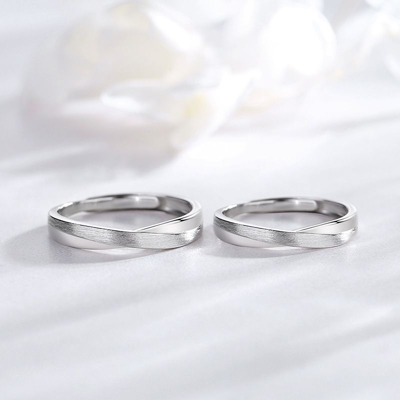 Prstenje Za Par 925 Sterling Silver Fashion Ins Style Otvoreni Jednostavni Prigodni Prsten Za Muškarce I Žene