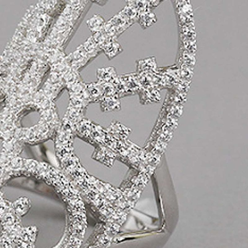 Retro Ženski Prsten Izdubljeni Prstenovi Od Štrasa Od Čistog Srebra Modni Dodaci Za Darove