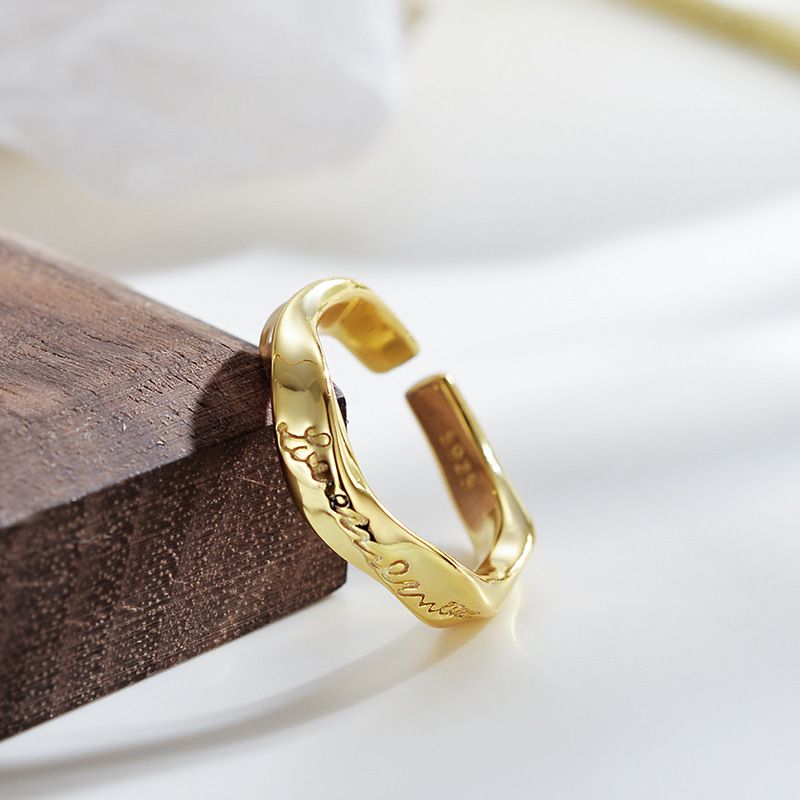 S925 Prsten Od Sterling Srebra Ins Jednostavni I Svestrani Mobiusovi Upleteni Otvoreni Prstenovi Za Žene