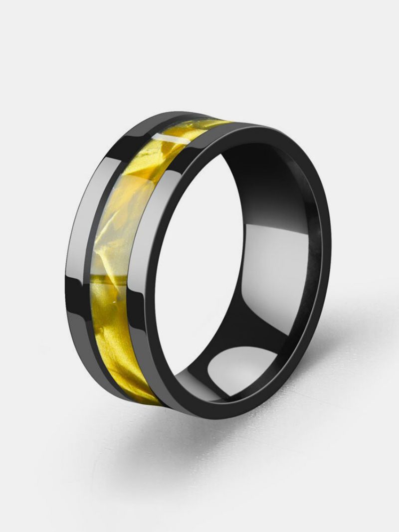 Trendi Jednostavni Prstenovi Od Nehrđajućeg Čelika U Obliku Kruga