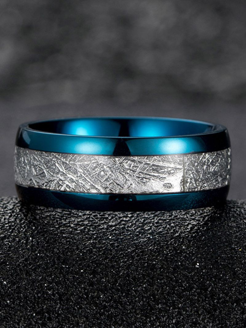 Vintage Čelični Prsten Od Titanijske Folije Od Ledene Svile