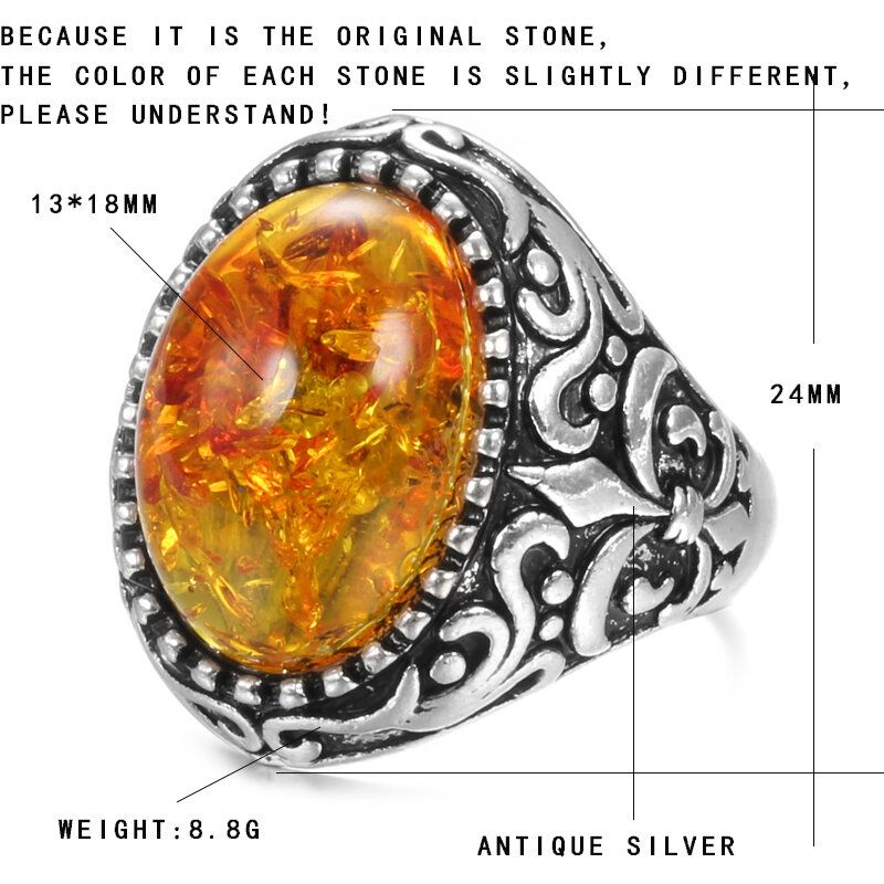 Vintage Metalni Izrezbareni Prsten Od Grubog Kamena Geometrijski Ovalni S Kristalnim Prstom Mačje Oko