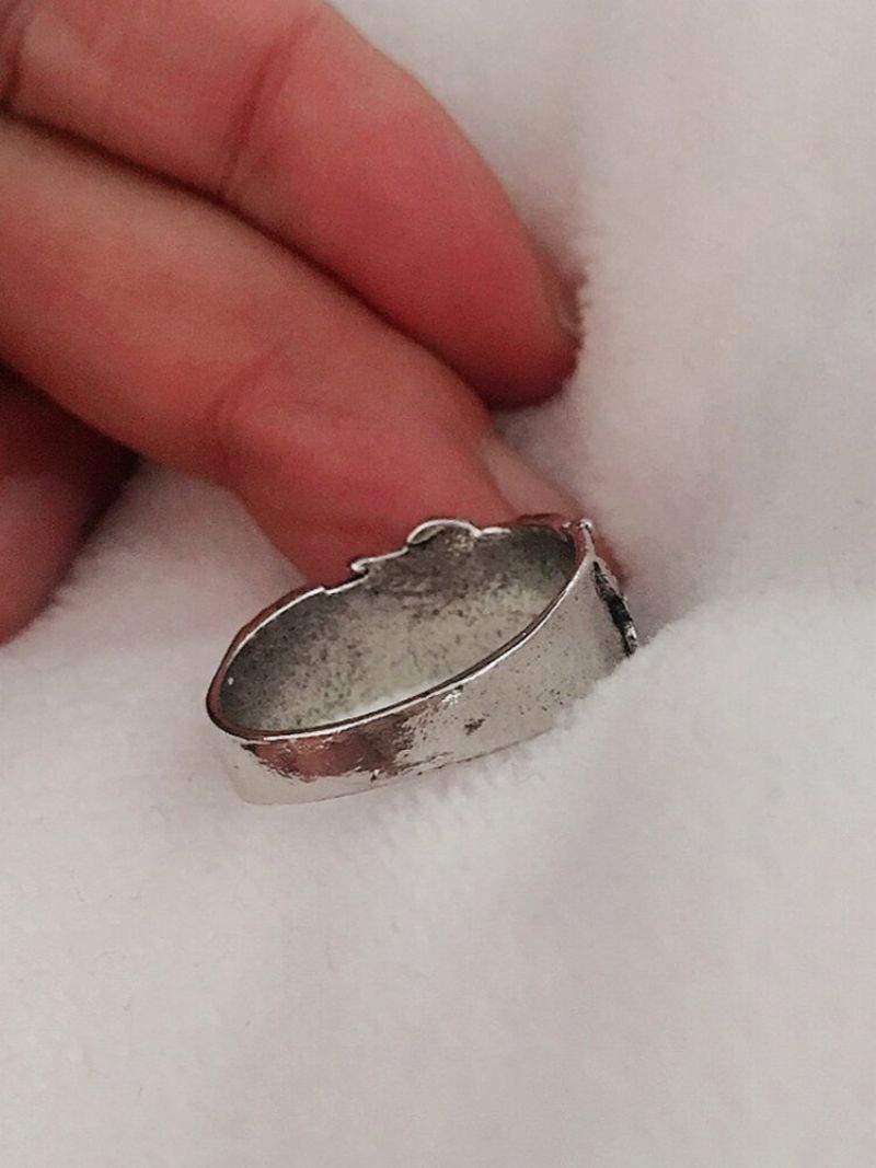 Vintage Vjenčani Prsten Od Legure Gljive I Cvijeta S Lišćem I Uzorkom