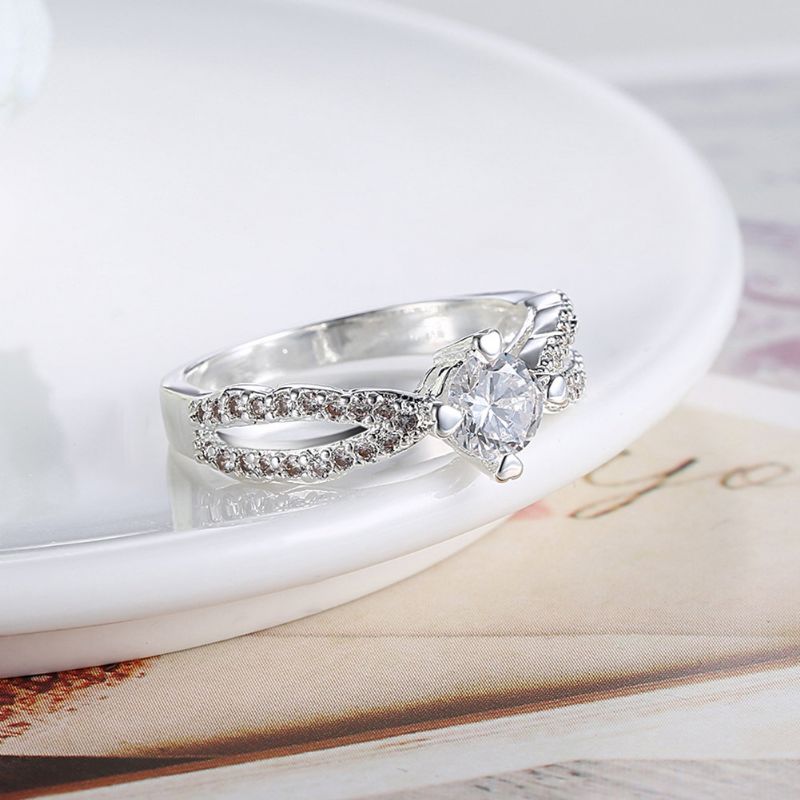 Yueyin Luksuzni Prsten S Ovalnim Cirkonskim Vjenčanim Prstenom Za Žene Na Dar