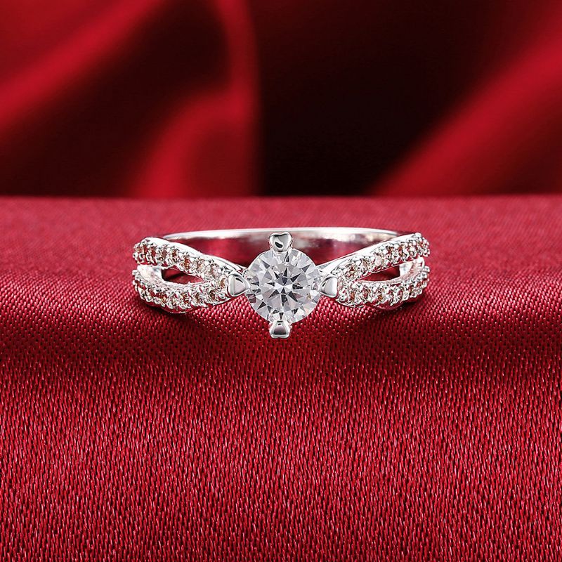 Yueyin Luksuzni Prsten S Ovalnim Cirkonskim Vjenčanim Prstenom Za Žene Na Dar